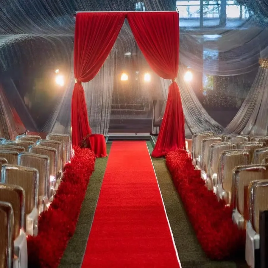 Thin & Thick Disposable Red Carpet Runner 1M*1M Wedding Ceremony Birthday Event Decoration Doormat