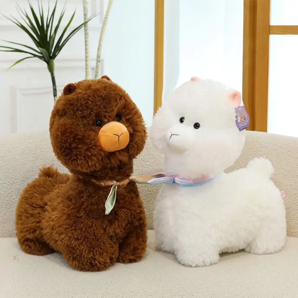 

Cute Chubby Face Alpaca Plush Toys Soft Fluffy Plush Llama Dolls PP Cotton 22/35/45cm Animals Stuffed Toys Christmas