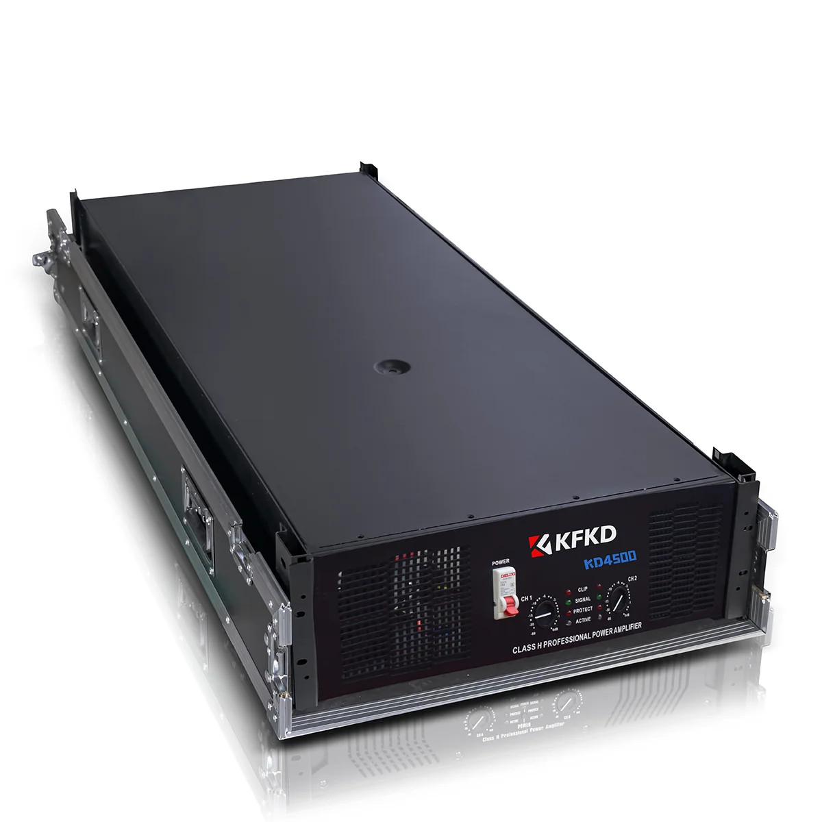 KFKD Power Amplifier 4500W*2 with Aviation Box Four-stage Power Supply DJ 2-channel H-class Power Amplifier