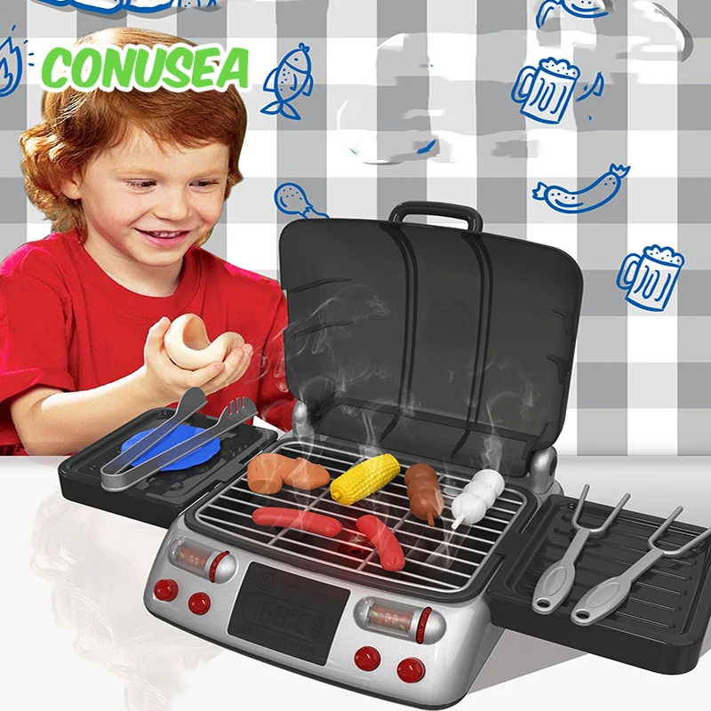 Jouets pour enfants Simulation cuisine Barbecue filles garçons four électrique semblant jouer nourriture Barbecue jouer jeu de rôle maison jouet cadeau de noël