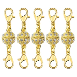 5 Sets/Lot Magnetic Clasps With Lobster Clasps Connectors Round Ball Magnetic Clasps For Jewelry Making DIY Bracelet Necklace