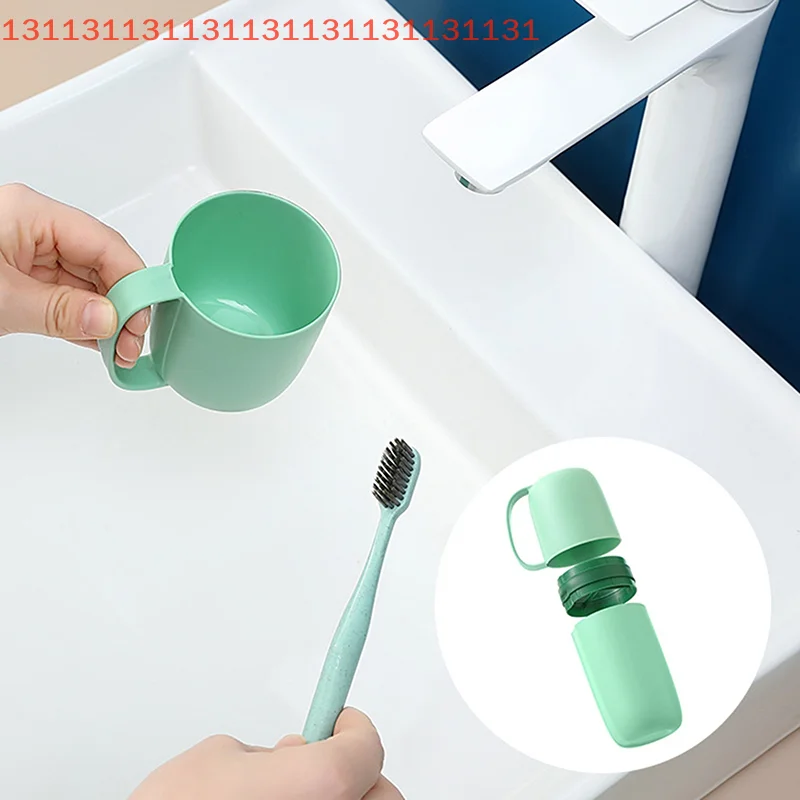 Tazza per spazzolino da viaggio con porta dentifricio Tazza per collutorio portatile Design semplice per viaggi d'affari Accessori da campeggio per la casa
