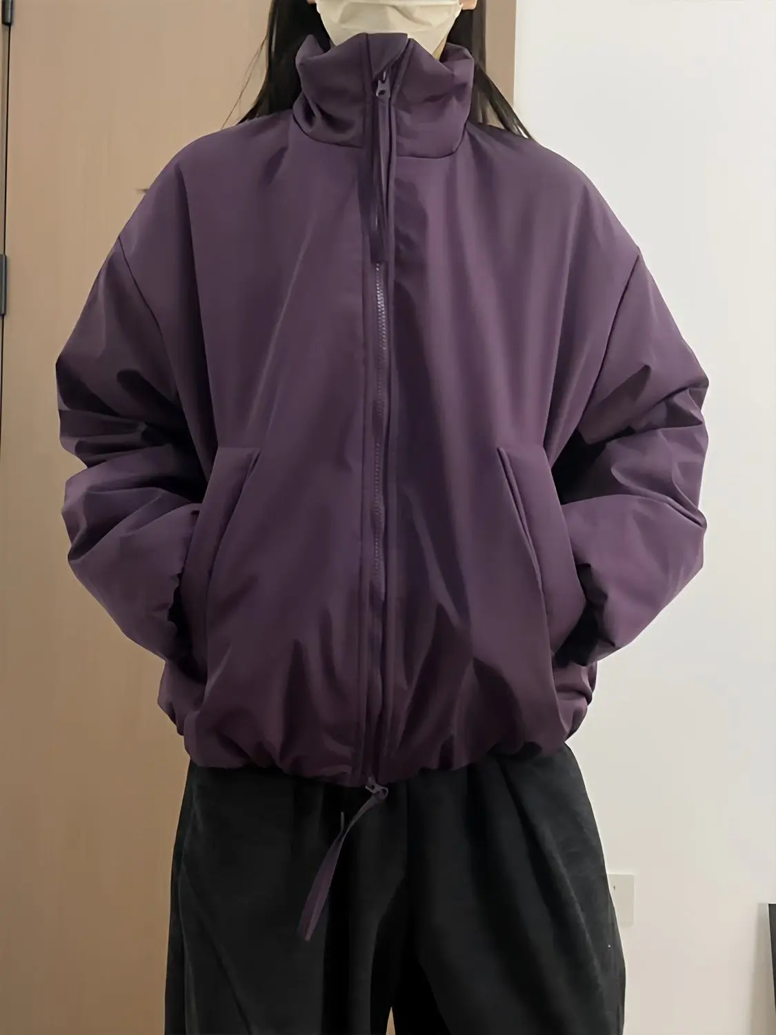 2026 New Stand Collar Cotton-padded Jacket Men's Winter Thickened Trend Cotton Padded Coats Male Solid Color Warm Parkas C964