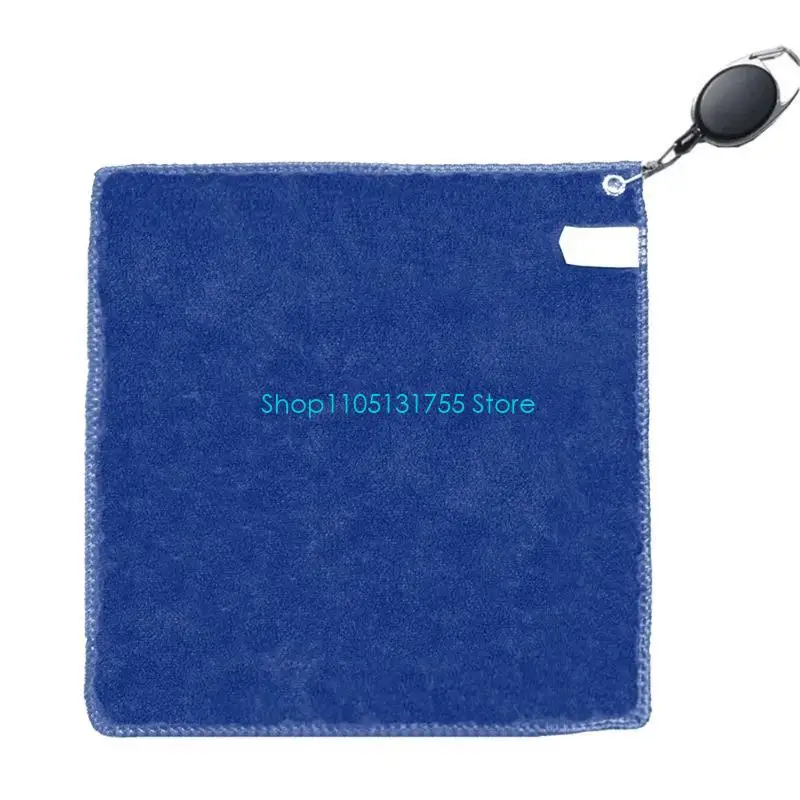 

K0EF Golfs Club Cleaning Towel Cleaning Cloth with Buckle Hook Water-Absorption Wipe Cloth Golfs Club Head Wipe Cloth Cleaner