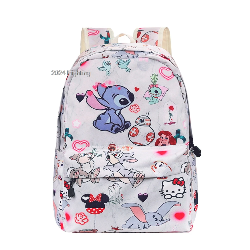 Cartoon Lilo & Stitch Backpacks Printe Girls Orthopaedics Kids Backpack Kawaii Waterproof School bag