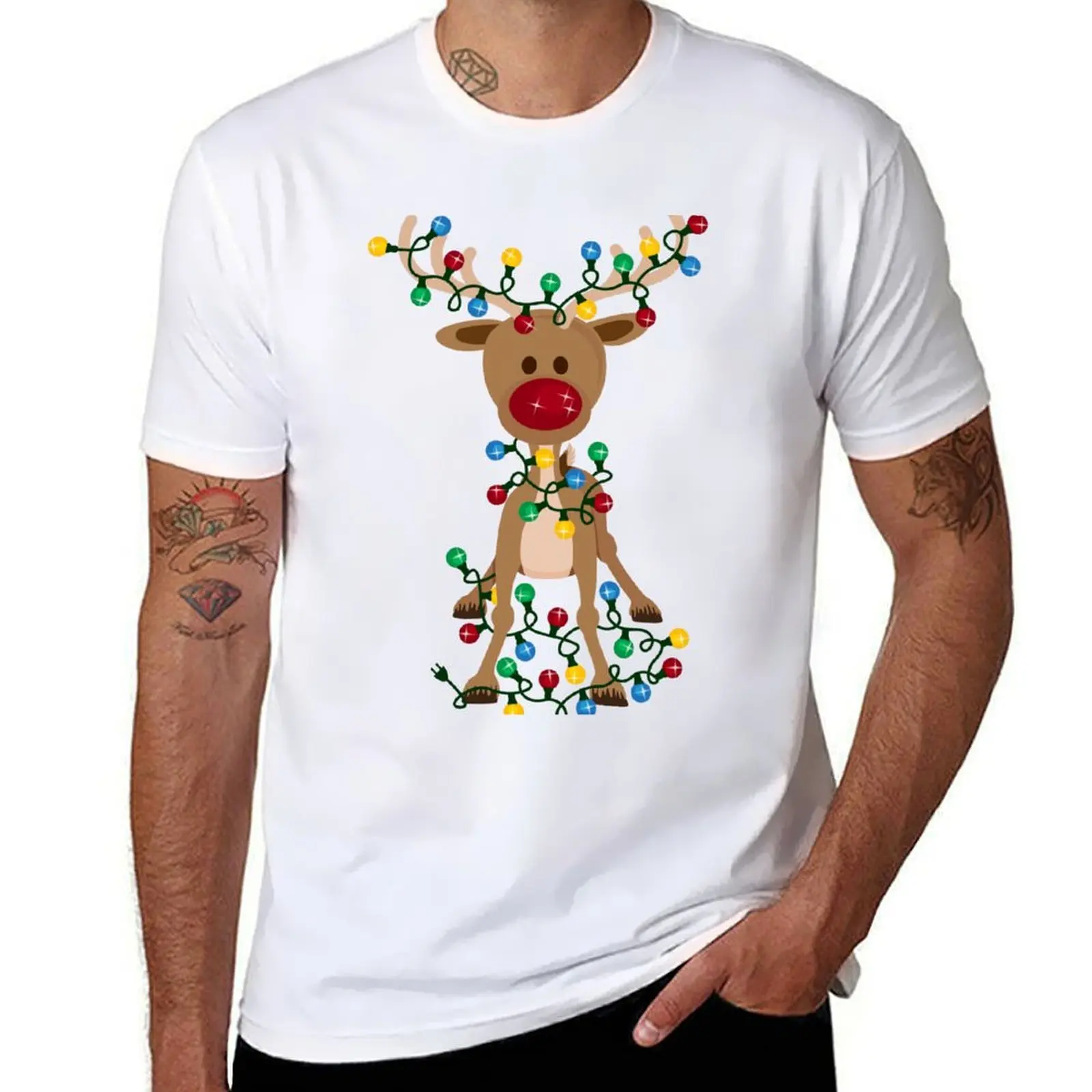 

Adorable Reindeer T-Shirt valentines clothes boys animal print sublime graphics mens white t shirts