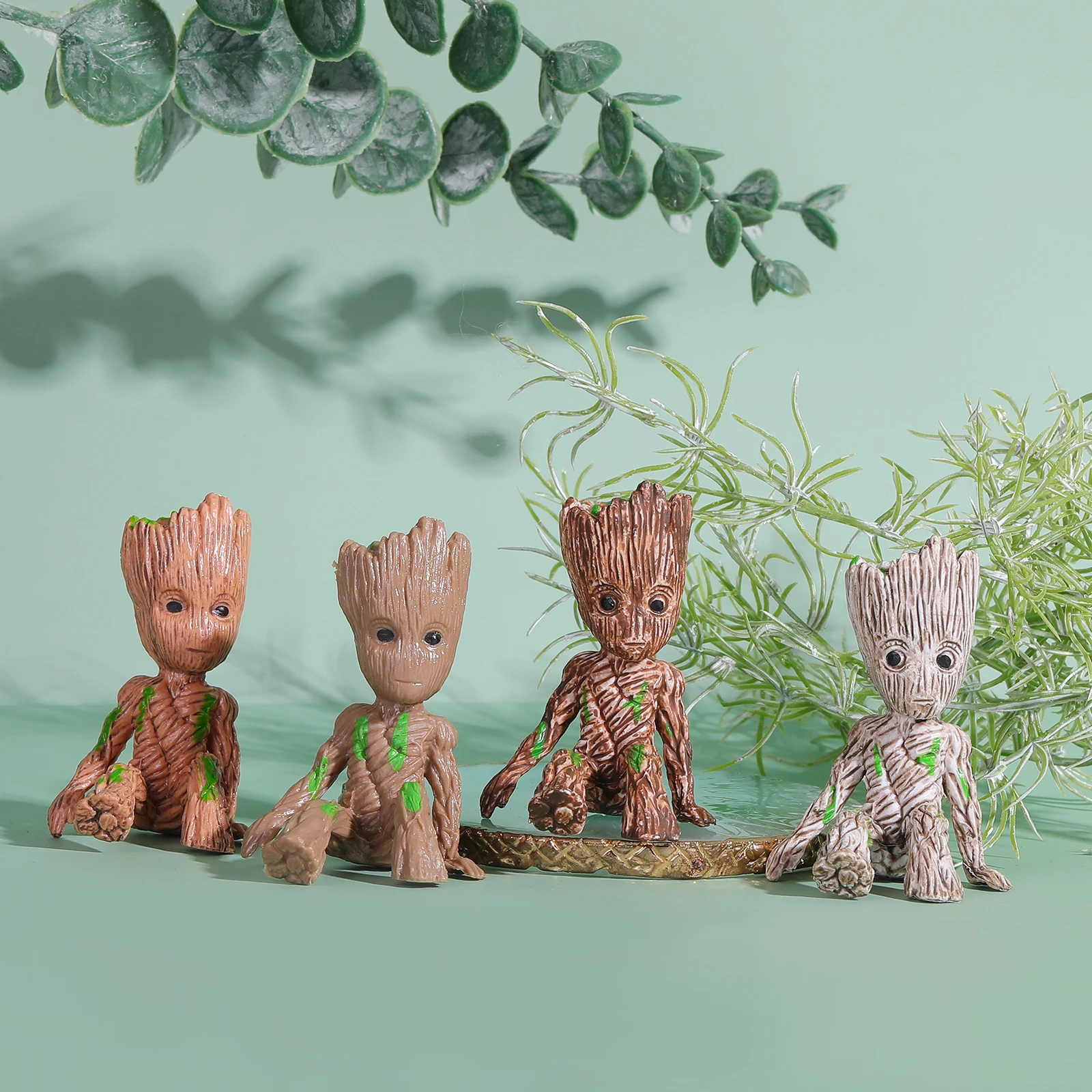 Popular Sitting Baby Groot Miniature Model Home Office Desktop Display Figurine Cartoon Action Character Figurine Kids Toys