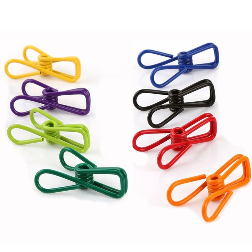 

32 Pcs Clothesline Utility Clips Multi Purpose Sturdy Steel Wire Home Travel Closet Storage Decor Poster
