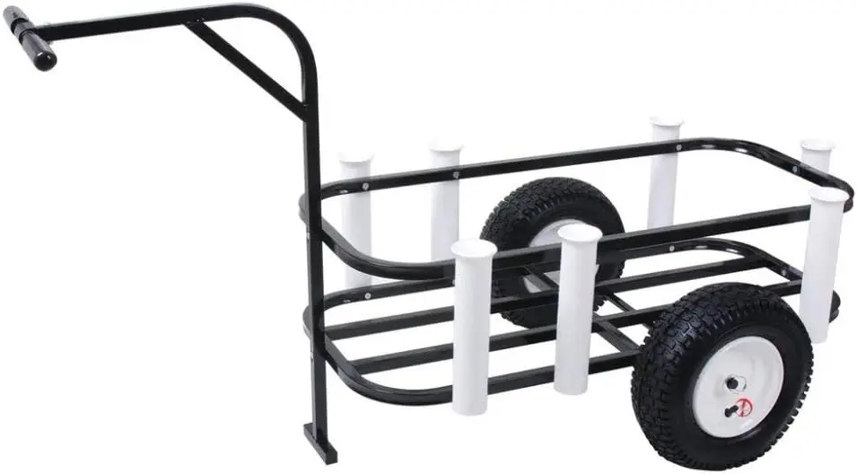 Deluxe Surf, Pier and Beach Cart – Outdoor Fishing Rolling Wheel Wagon