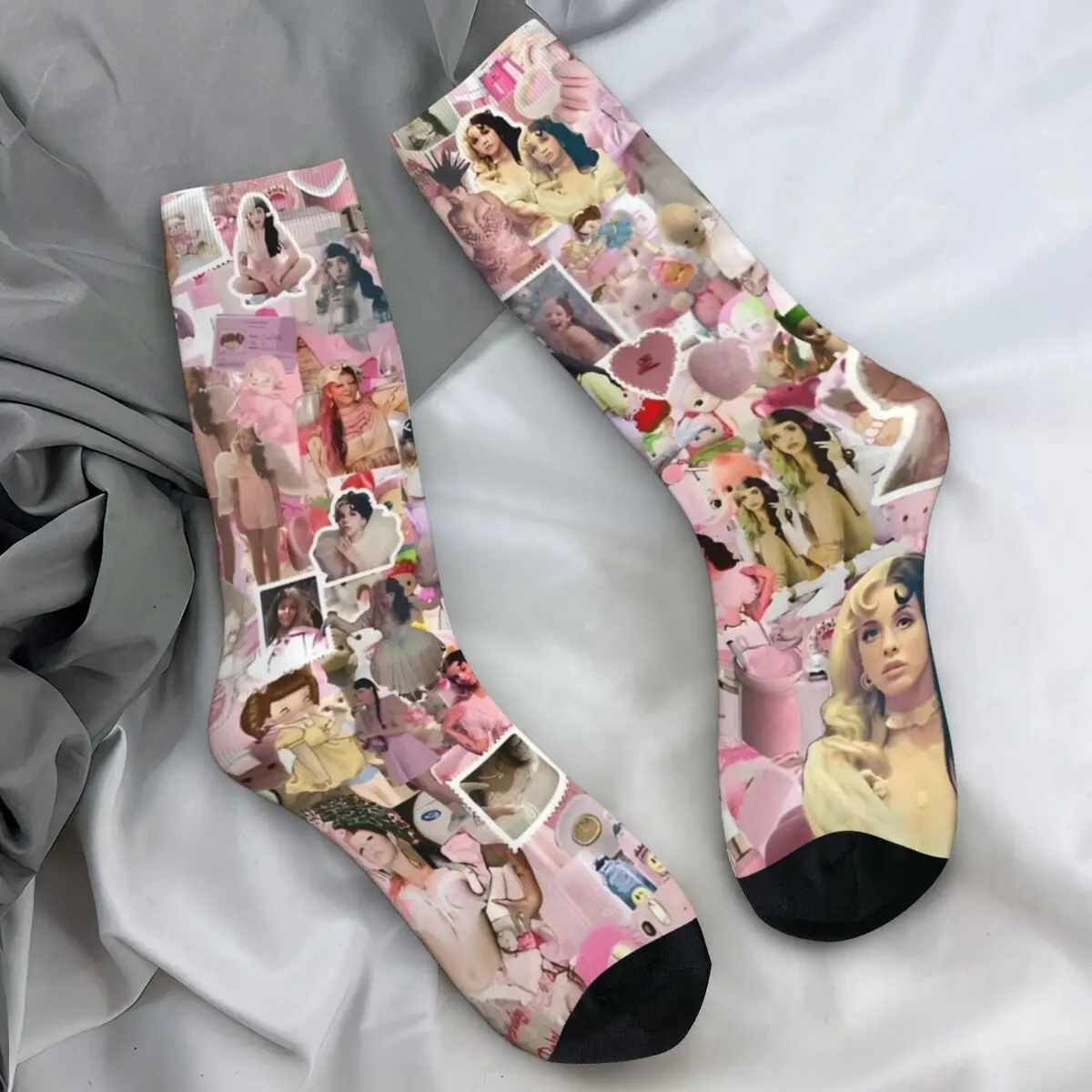 Melanie Martinez Pattern Socks Music Singer Funny Stockings Men Quality Outdoor Socks Autumn Printed Non Slip Socks