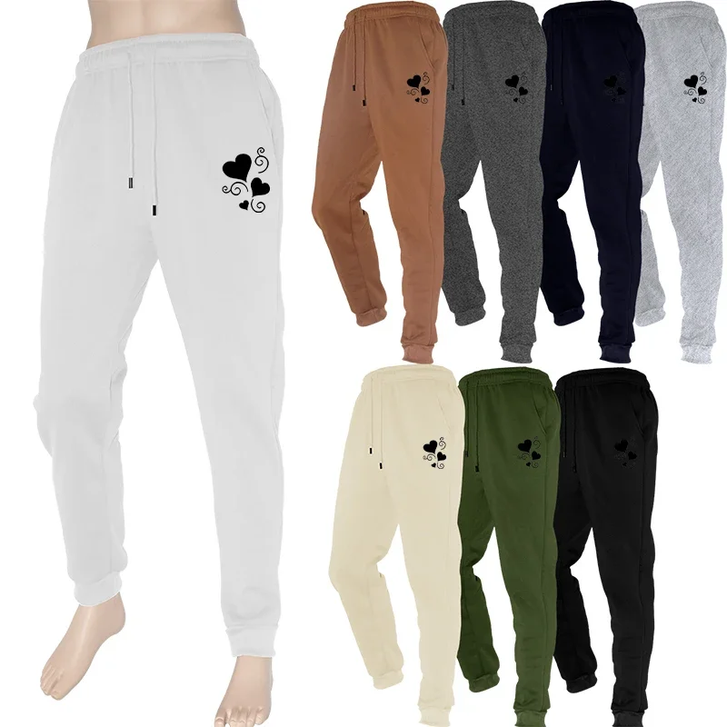 

New Print Men's Spring Autumn Multiple Packs Outdoor Breathable Jogging Concise Straight Sweatpants