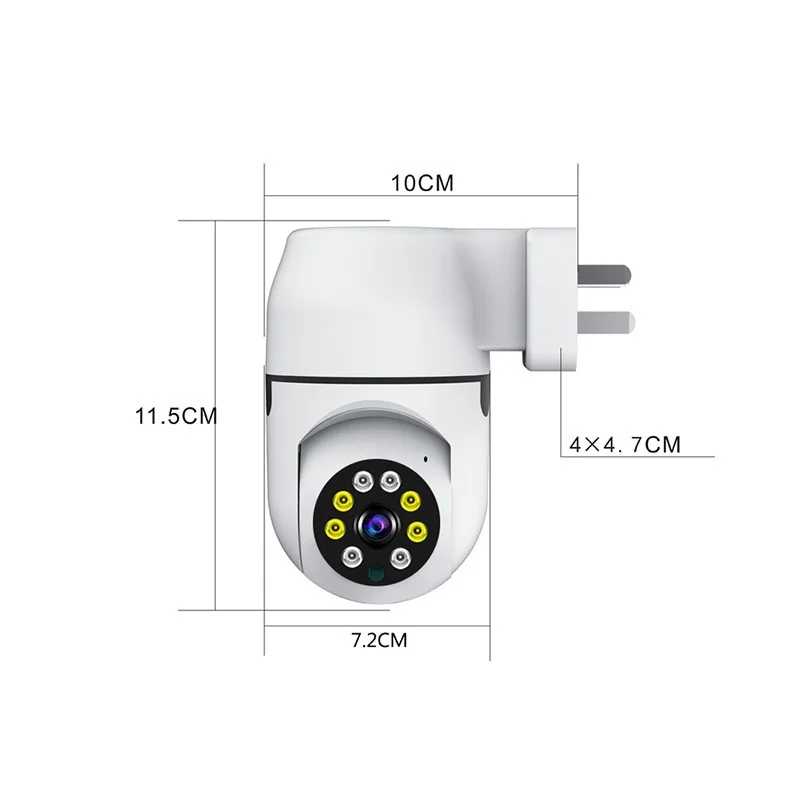 Home Surveillance Cameras, No Drilling Required, For Household Security — Wireless Wifi Hd 1080p Smart 360-degree Camera.