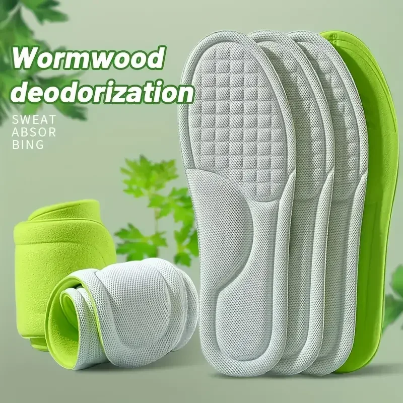 Plantillas ortopédicas de espuma viscoelástica Unisex, plantilla desodorizante para zapatos, absorbe el sudor, suave, antibacteriano, accesorios para zapatos