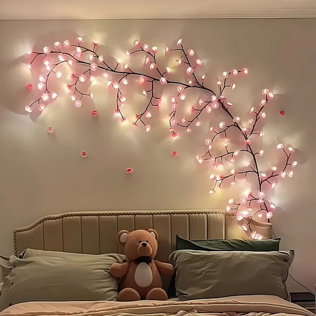 1PC DIY 48/72LED Cherry Blossom Tree Lights USB Powered Dimmable LED Artificial Flower Branch Lamp for Bedroom Wedding Party 3 1PC DIY 48/72LED Cherry Blossom Tree Lights USB Powered Dimmable LED Artificial Flower Branch Lamp for Bedroom Wedding Party 3