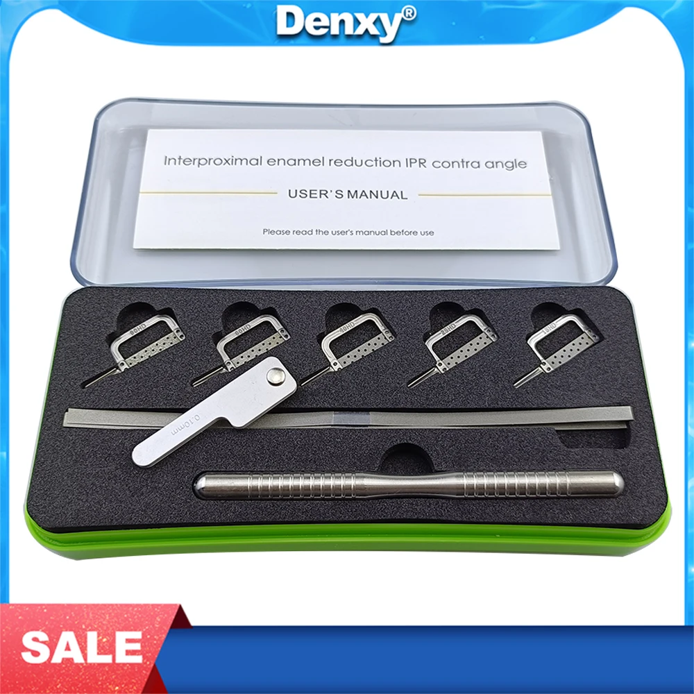 Denxy Dental Reciprocating IPR System Interproximal Enamel Reduction Strip Kit Contra Angle Orthodontic Enamel Removal Tool