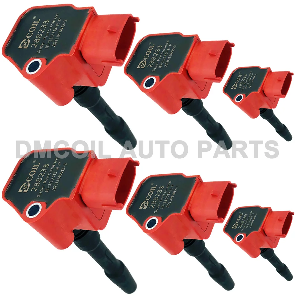 6 PCS HIGH QUALITY RED SUPER PERFORMANCE IGNITION COIL FOR MASERATI QUATTROPORTE VI GHIBLI III LEVANTE 3.0T 3.0S (2013-) 288233