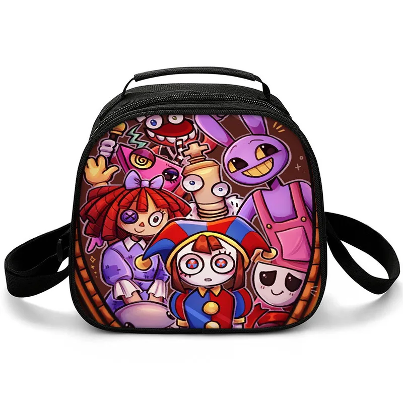 Cartoon Magical Numbers Circus Lunch Bag Student Back-to-School Simple Ice Bag THE AMAZING DIGITAL CIRCUS Lunch Box Bag Portable