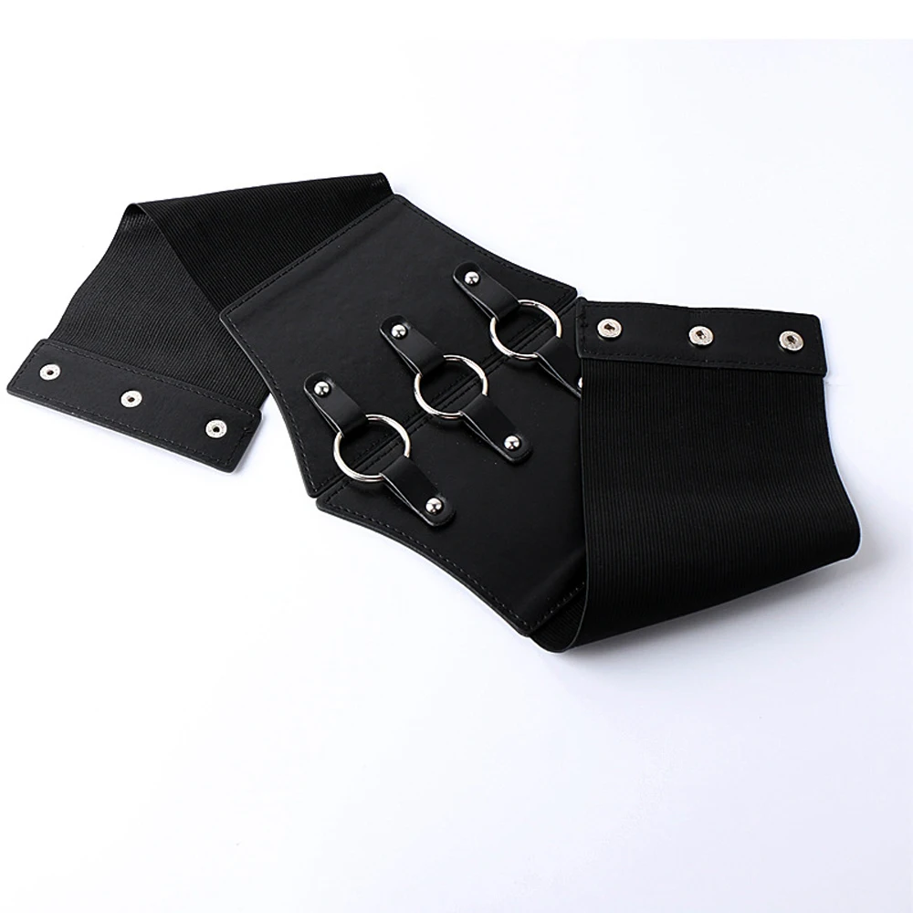 PU Leather Corset Belt, Elastic High-Waisted Girdle for Women, Slimming Body Shaper, Versatile Daily Wear Bustier Bandage