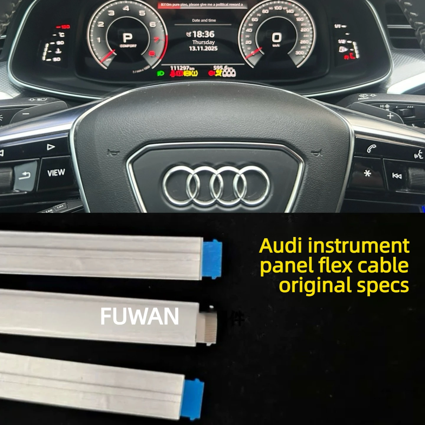 Instrument Cluster Flat Cable for Audi A6L A3 A8 C8 Q5 Oil Temperature Gauge Cable Water Temperature Flat Cable