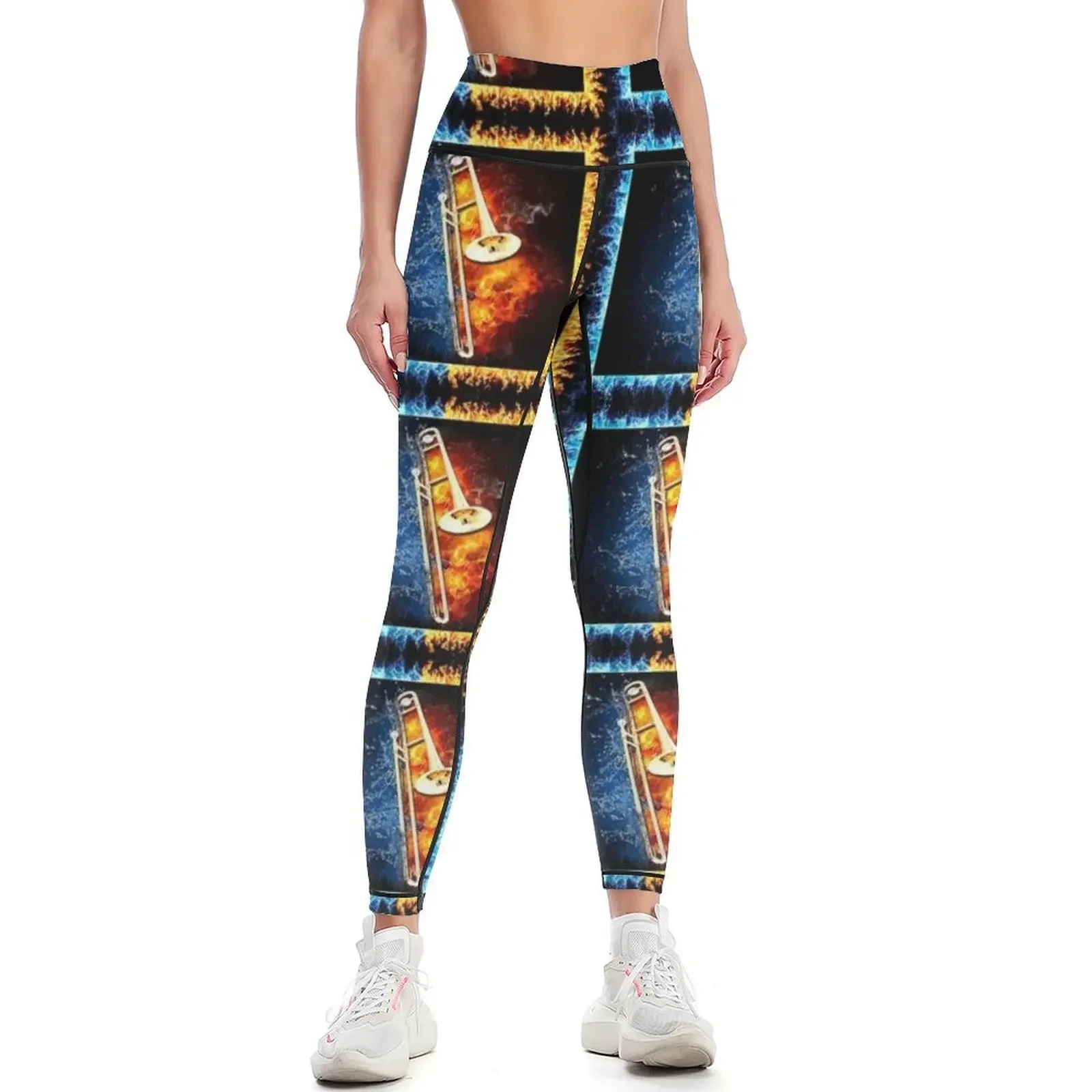 

Trombone water and fire Leggings Sports female Female legging pants Pants sport push up fitness Womens Leggings