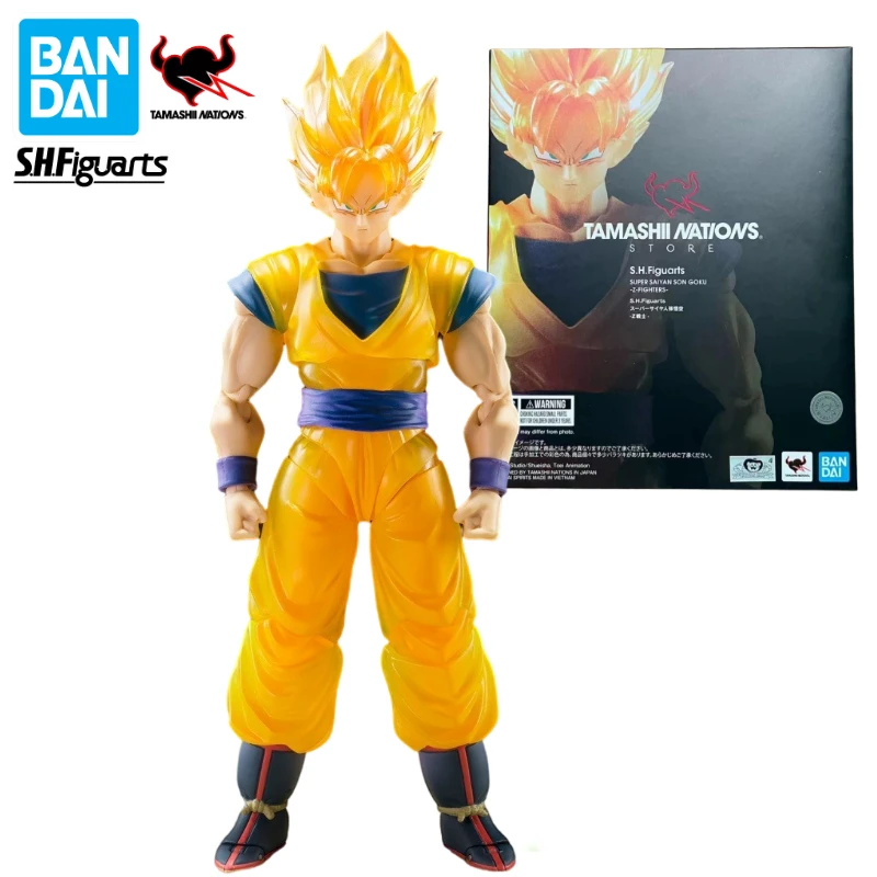 In Stock Bandai S.H.Figuarts SHF TAMASHII NATIONS STORE Dragon Ball Z Super Saiyan Son Goku Anime Action Figure Model Collection