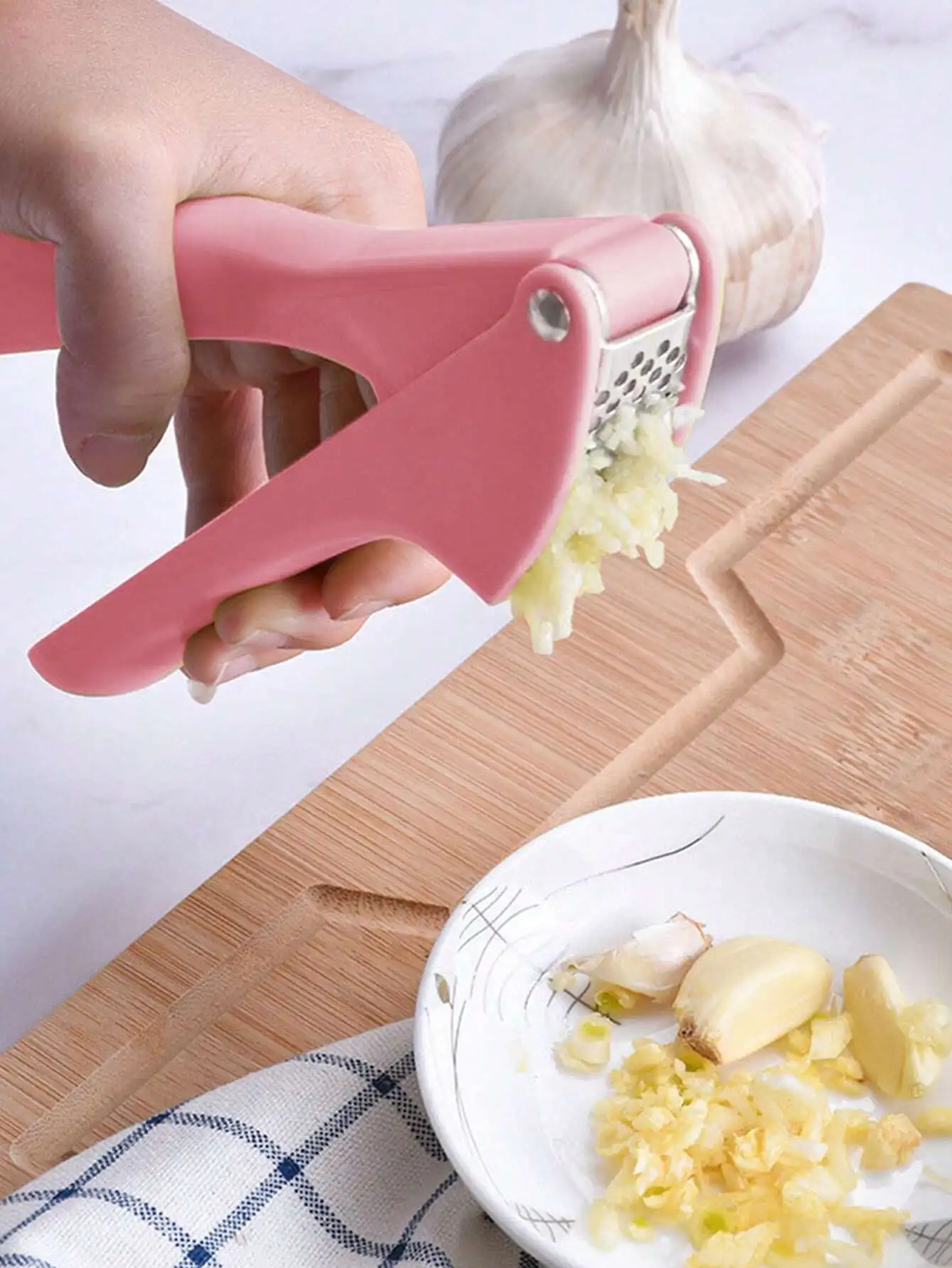 1pc Stainless Steel Garlic Press sh2208036828826321