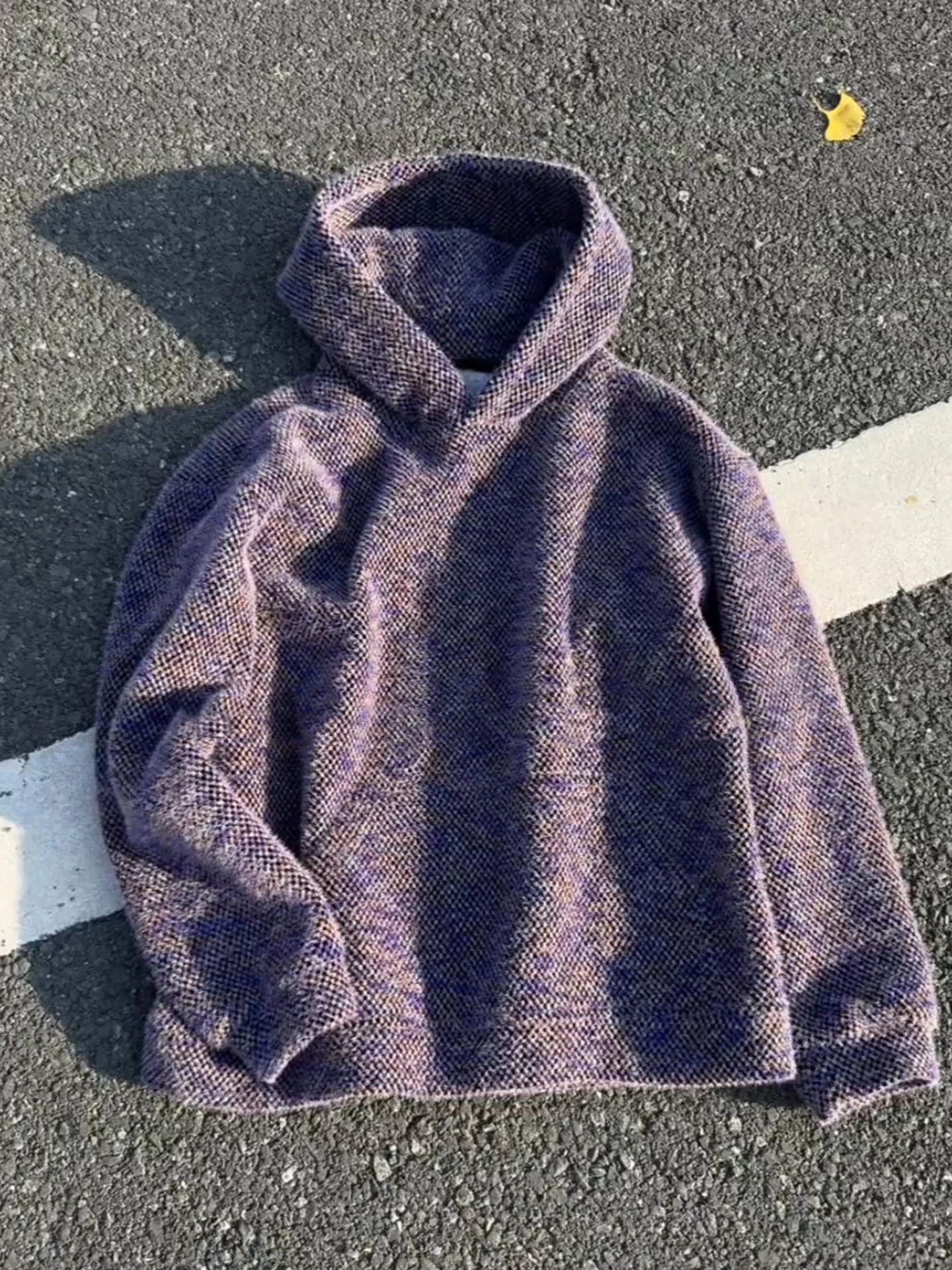 

Мужская толстовка Monet Purple American Style, утепленная, осенне-зимняя, повседневная, премиум-класса, парная верхняя одежда, свитшот