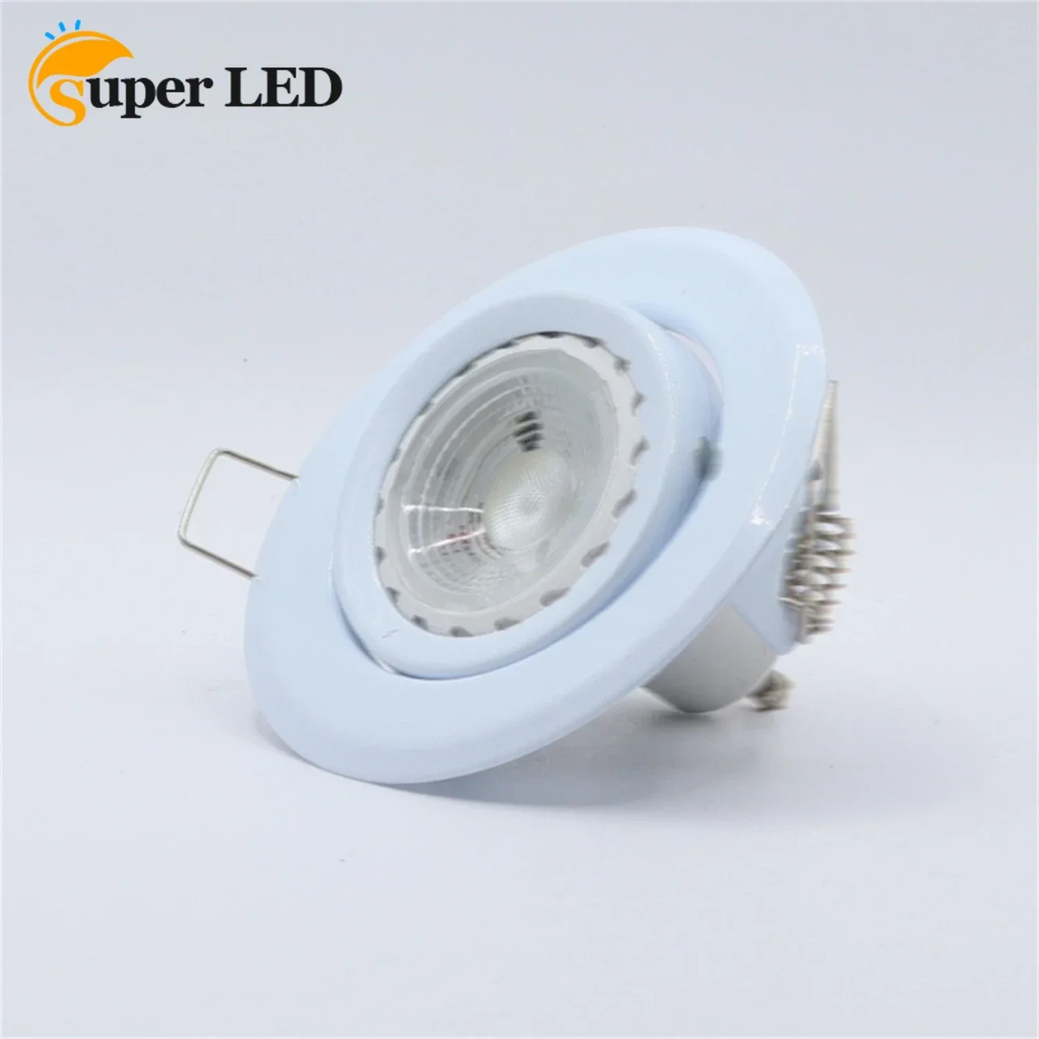 

JOYINLED White Color Downlight Frame Round Iron Metal MR16 GU10 Cut Hole 62mm Spot Lighting Fitting