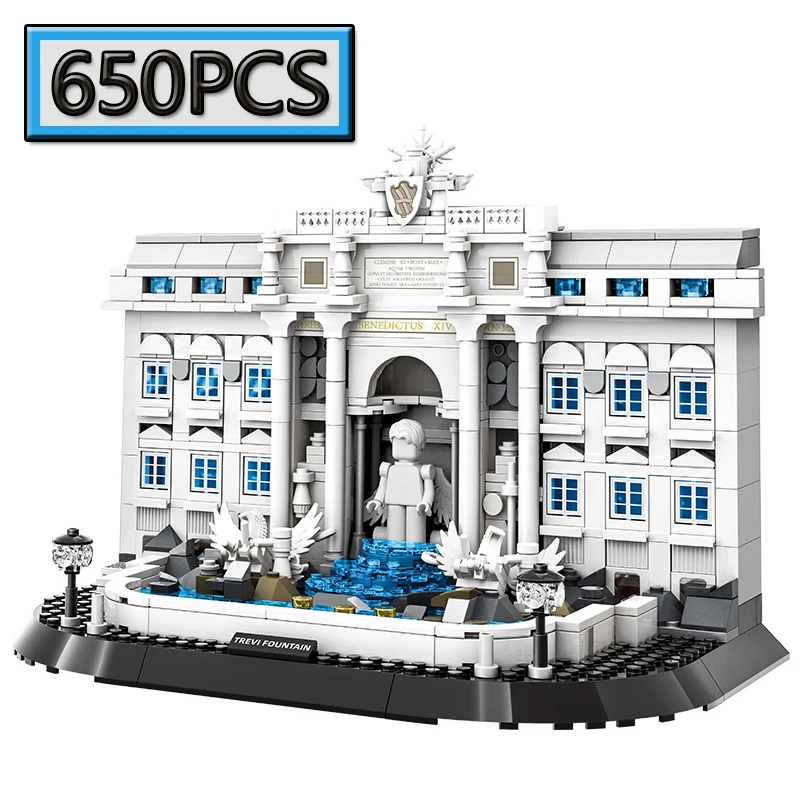 

Конструктор MOC 650 деталей: Итальянская Римская Колонна Ветреной Долины, архитектурная модель городской улицы, развивающая игрушка-головоломка для детей, подарок