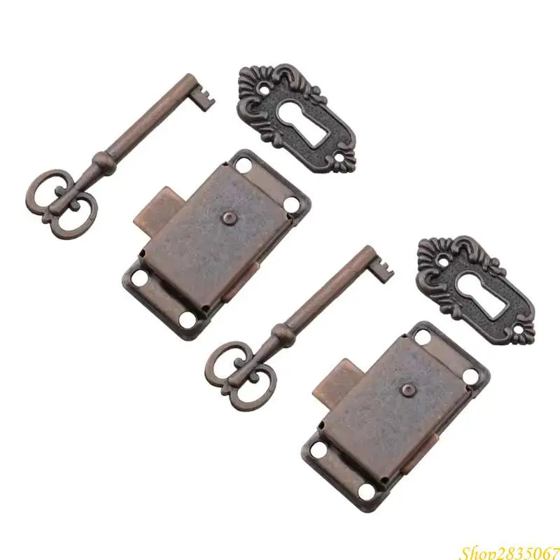 2 Đặt động nhỏ Kẽm Kẽm hợp kim Flush FLUPTED LOCK BLEK LOCK HOÀN THÀNH CHO NAMETS VÀ DRETERS 831F