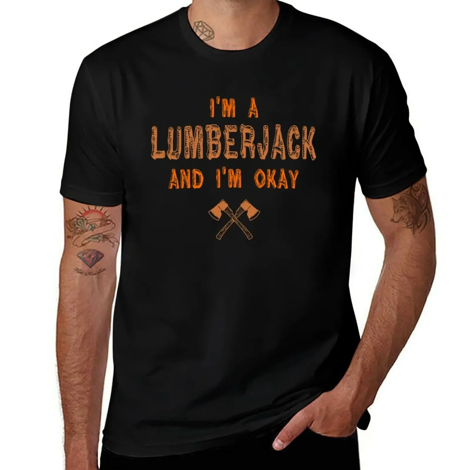 I'm a Lumberjack and I'm Okay T-Shirt plus size tops customs men graphic t shirts