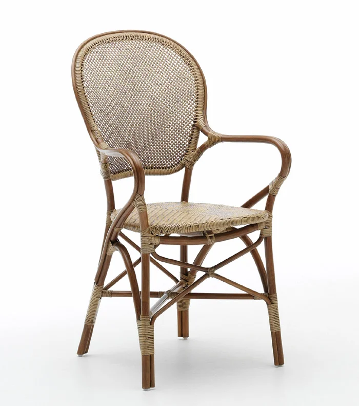 mf-1960's Sika Design Classic Stacking Indoor French Bistro Rattan Dining Arm Chair for Restaurant·