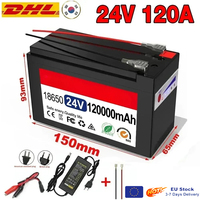 New 24V 65Ah 100Ah 120Ah18650 Lithium Battery 18650 bms Electric Vehicle Lithium Battery Pack Built-in BMS 30A High Current