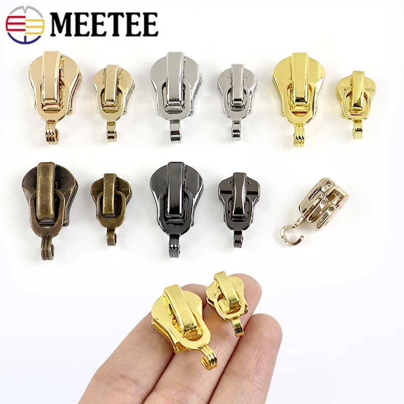 10/20Pcs 3# 5# 8# Zipper Sliders For Metal/Resin/Nylon Zippers Pulls Zips Repair Kit Zip Head DIY Bag Sewing Accessories