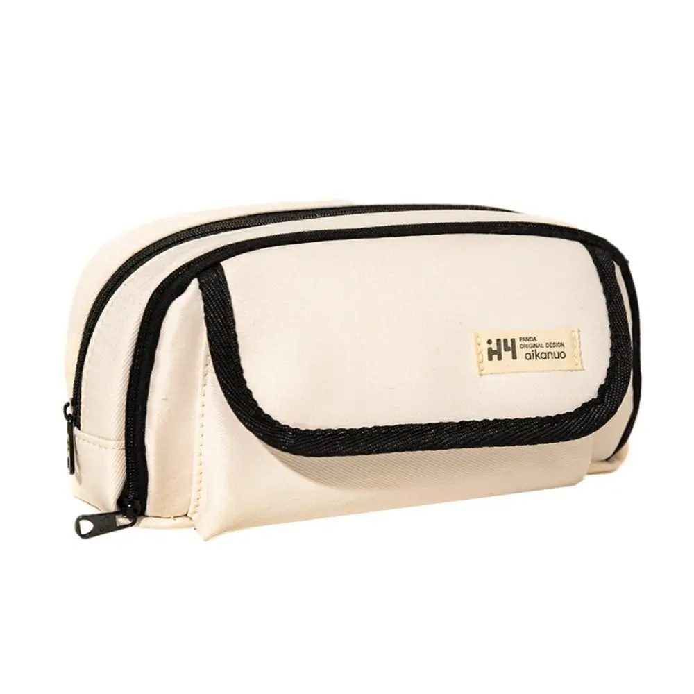 Simple Cartoon Pen Bag Large Capacity Polyester fibre Pen Storage Bag Pencil Case Student