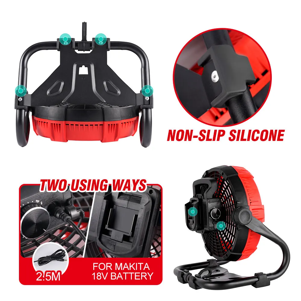 ONEVAN 20000RPM 500วัตต์พัดลม Strong Wind ไร้สายพัดลมพัดลมมัลติฟังก์ชั่นสำหรับกลางแจ้งในบ้าน Wroking Camping สำหรับ Makita 18V แบตเตอรี่