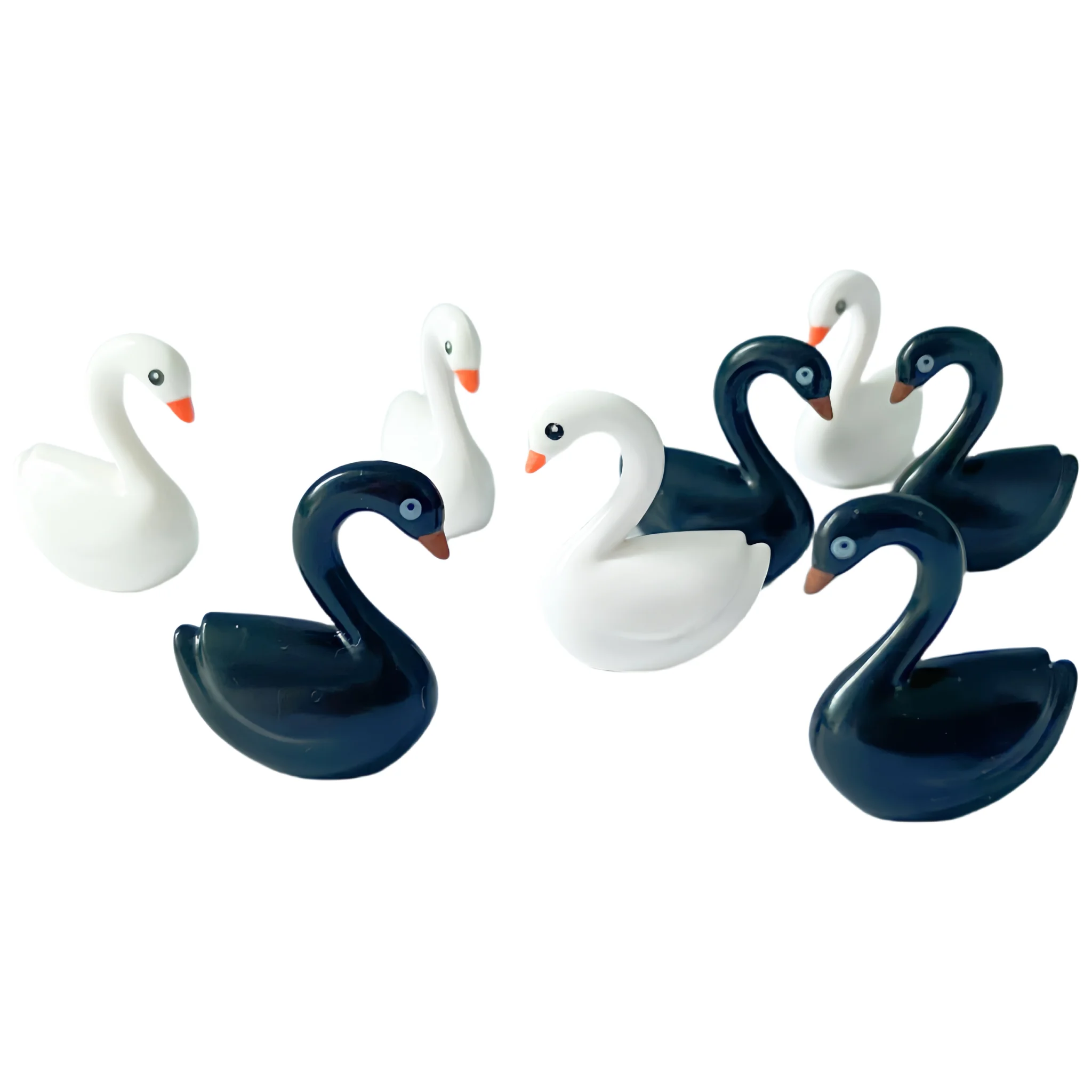 MOC 8 قطعة البجعات اللبنات لتقوم بها بنفسك اللعب البجعة السوداء الأبيض سوان الحيوانات أطقم منمذجة الطوب المتوافق مع العلامات التجارية الكبرى