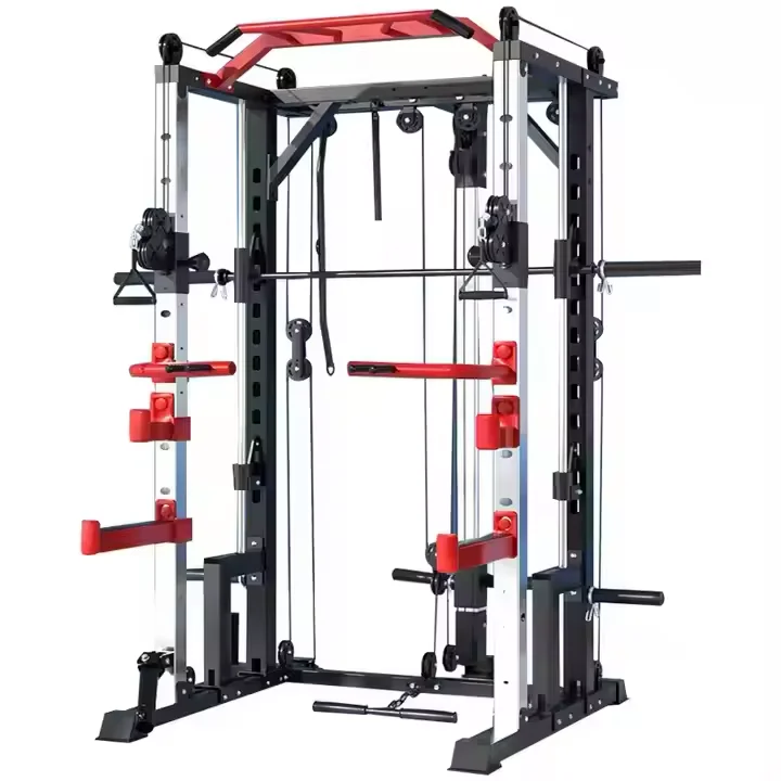 

Hom Gym Fitness Equipment Heavy Duty Free Weights Multifunction Adjustable Strength Cage Deep Squat Rack Cross Smith Machine