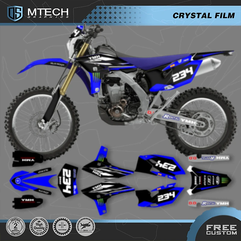 

DSMTECH Motorcycle Graphics Background Decals Stickers Kits for YAMAHA WRF450 2012 2013 2014 2015 006