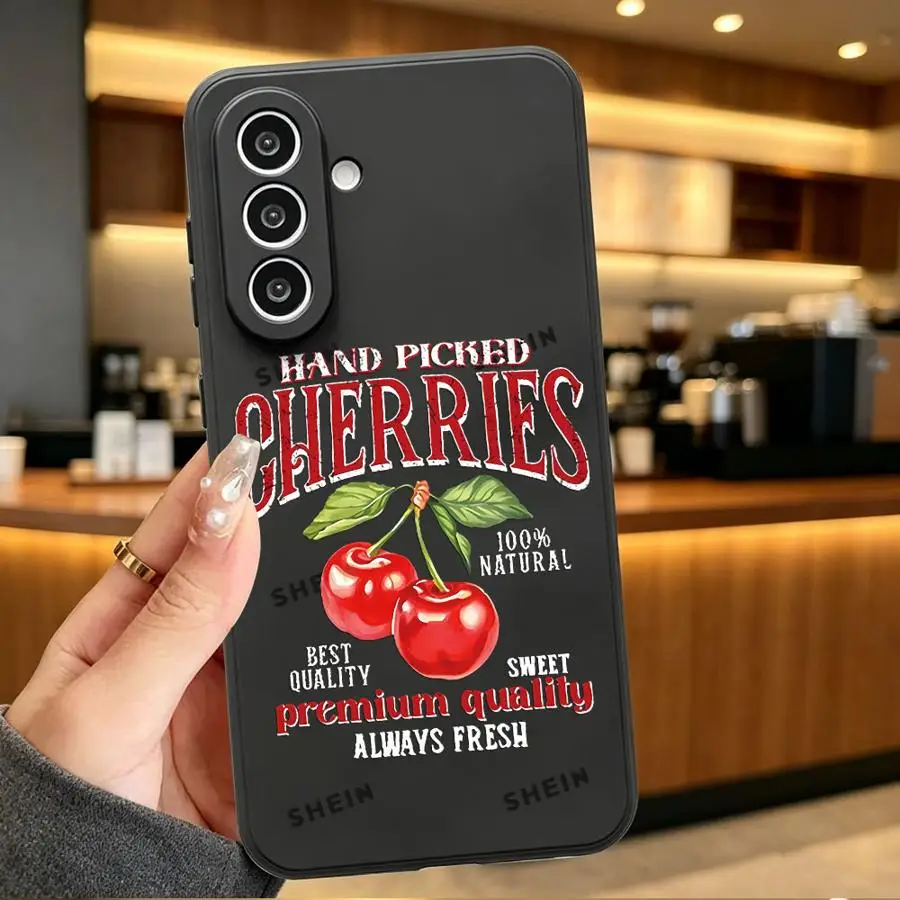 Case for Samsung Galaxy A57 A52 A36 A55 A23 A37 A06 A53 A17 A73 A51 A15 A25 A16 Phone Cover A12 A13 A70 A41 A50 Vintage Cherry