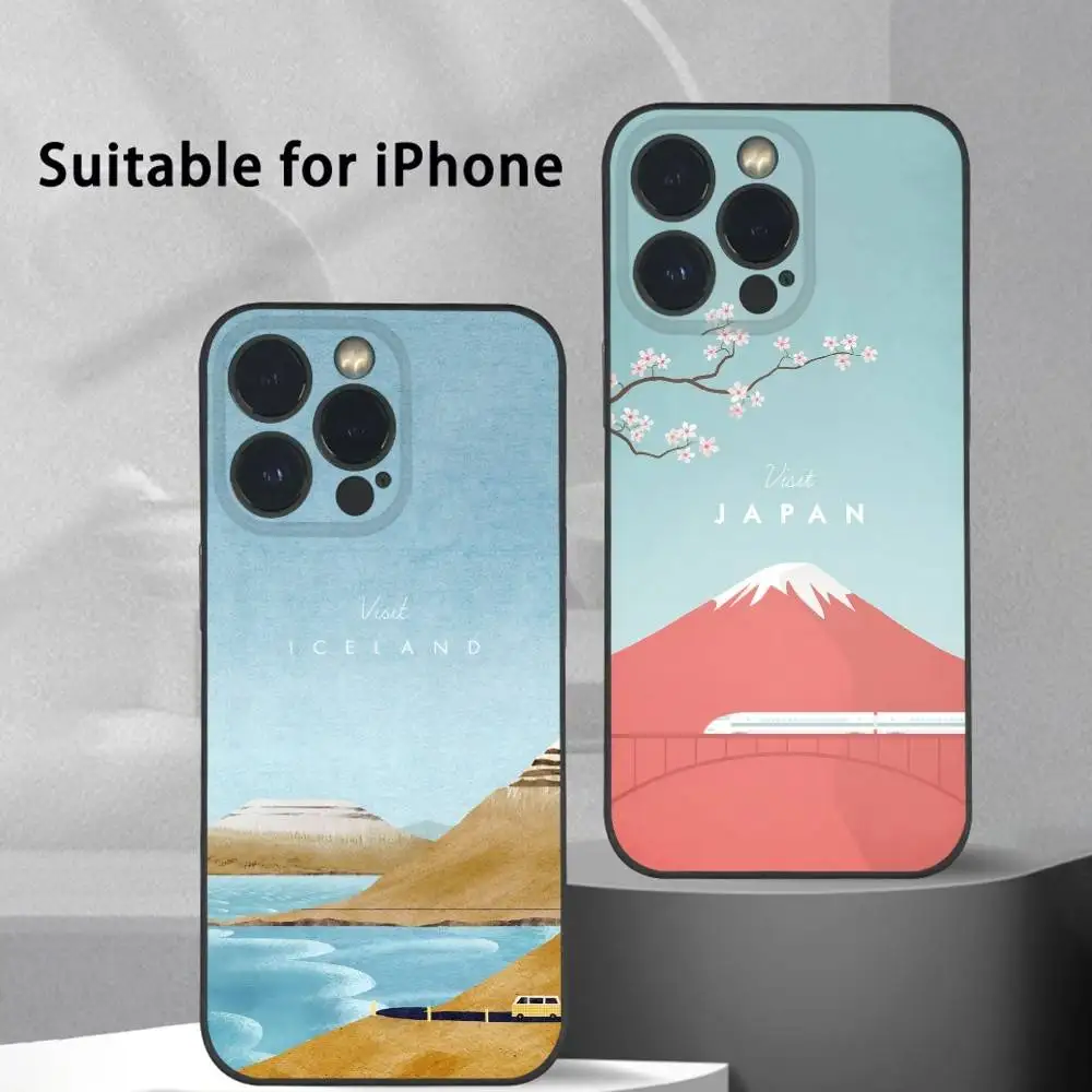 

Sketch Simple Henry Rivers Art Phone Case For IPhone 16 15 14 13 12 11 Pro Max Plus Mini Frosted Soft Shell Funda