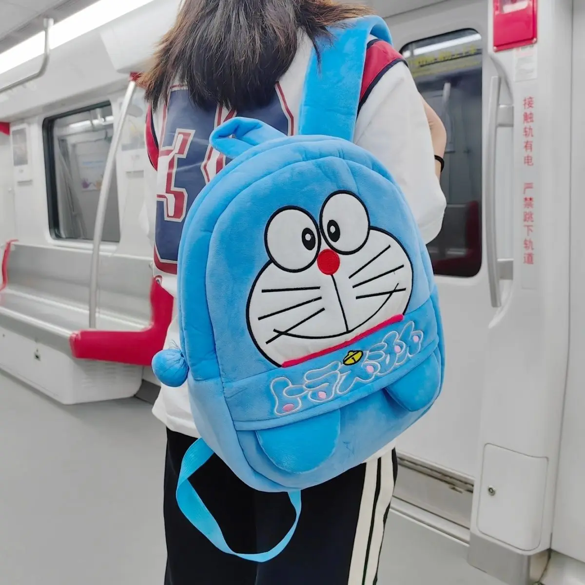 

Cute Shoulder Messenger Bag 40x30x10cm Doraemon Shoulder Bag cartoon backpack Summer Jingle Cat Cartoon Girlfriend Student