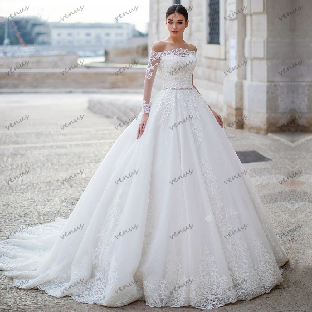 Robes de mariée en dentelle personnalisées, robes de mariée exquises, charmantes appliques, patients de princesse, quelle que soit la dentelle initiée, 2025