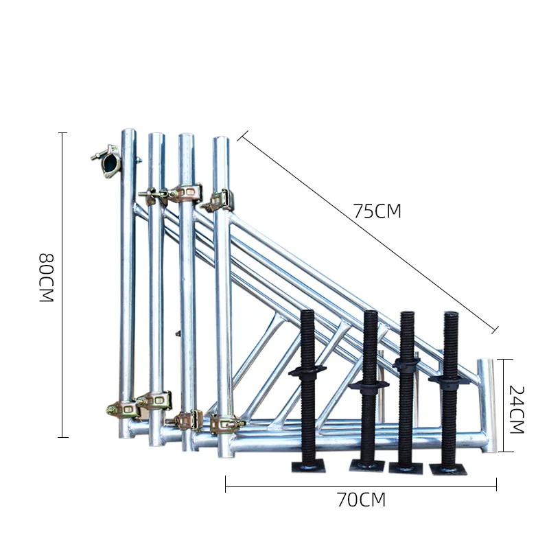 Specialized Production Telescopic Scaffold Safeway Ladder h Frame Scaffolding for Construction Steel