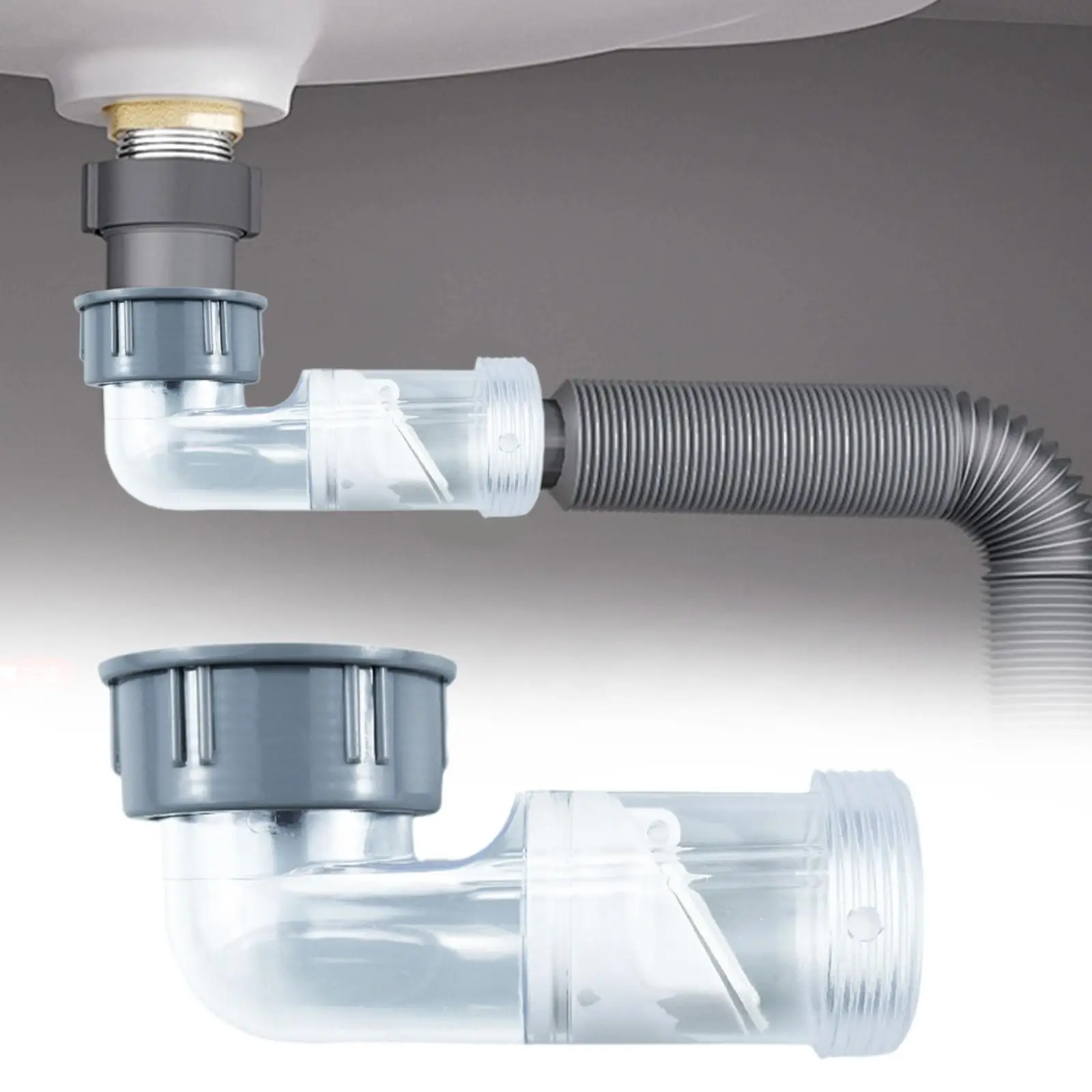 Sink Drain Pipe Clear Wash Basin Drainage Pipe for Water Purifier Dishwasher