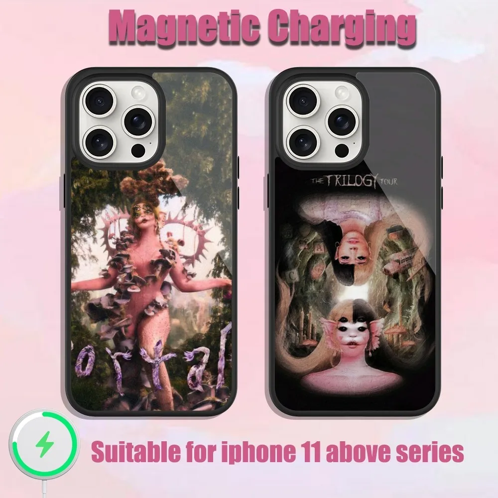 

Singer Melanie Martinez Manila Phone Case For iPhone 13 15 11 12 14 Plus Pro Max Glass Charging Magsafe Magnetic Cover