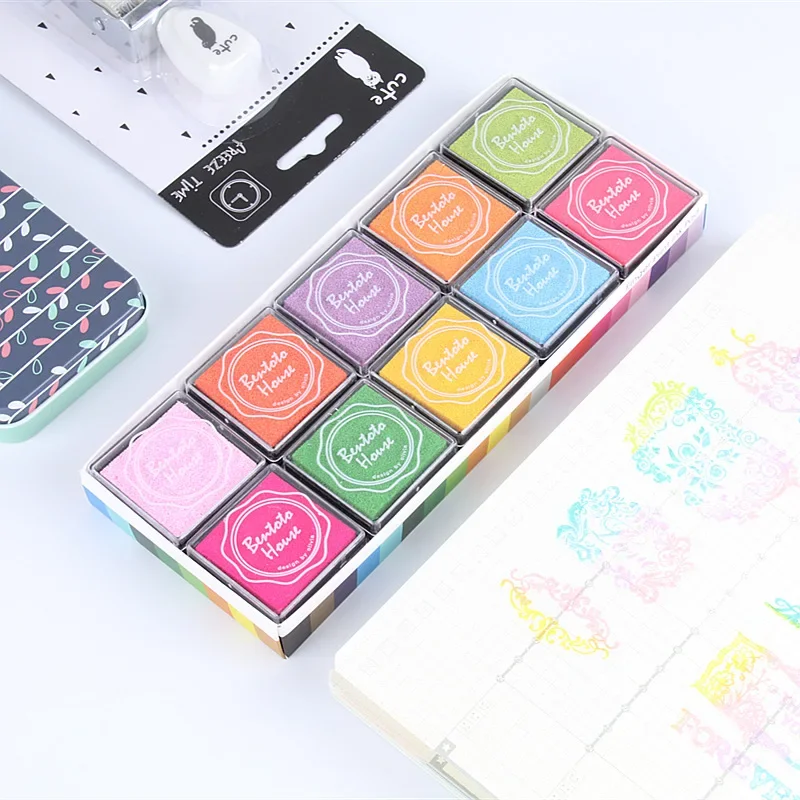 20 Colors/Set DIY Scrapbooking Vintage Crafts Ink Pad Colorful Teacher Inkpad Stamps Sealing Decoration Stamp Craft Supplies