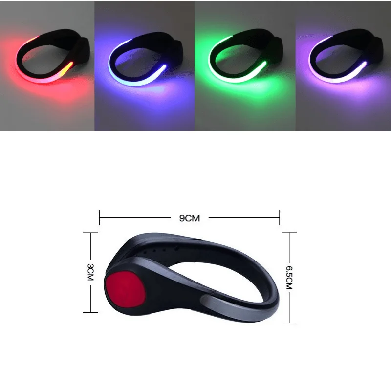 Outdoor Running Light LED Luminous Shoe Clip Light Night Safety Warning Bright Flash Light Sport Bicycle Bike Shoe ClipLight