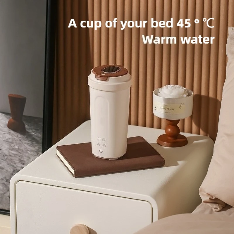 

220V Portable Electric Heating Water Cup 450ML, Fast Boil, Inner Stainless Steal,Home/Office/Traveling Use, Overheat Protection