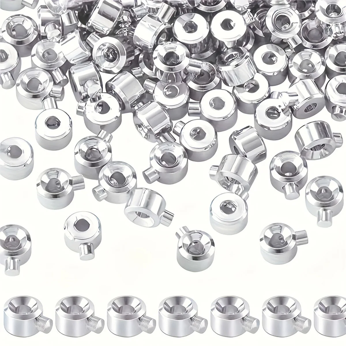 10Pcs 12X4MM Copper Positioning Stopper Spacers Crimp End Septum Beads for Jewelry Making DIY Necklace Bracelet Connector